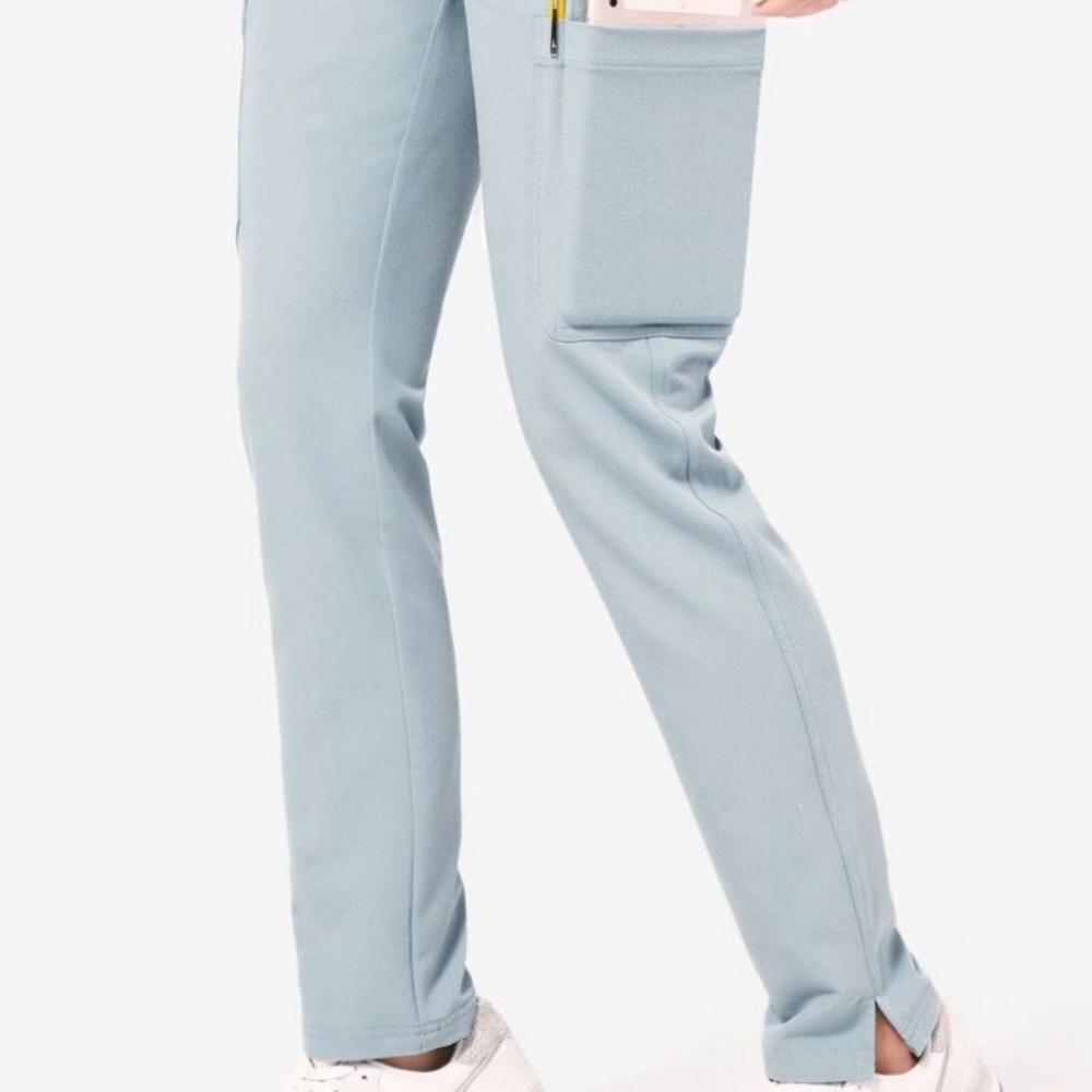 ISO figs scrubs dusty blue